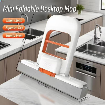 Foldable Desktop Mini Sponge Mop